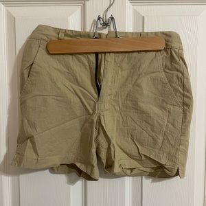 Khaki lightweight hiking shorts